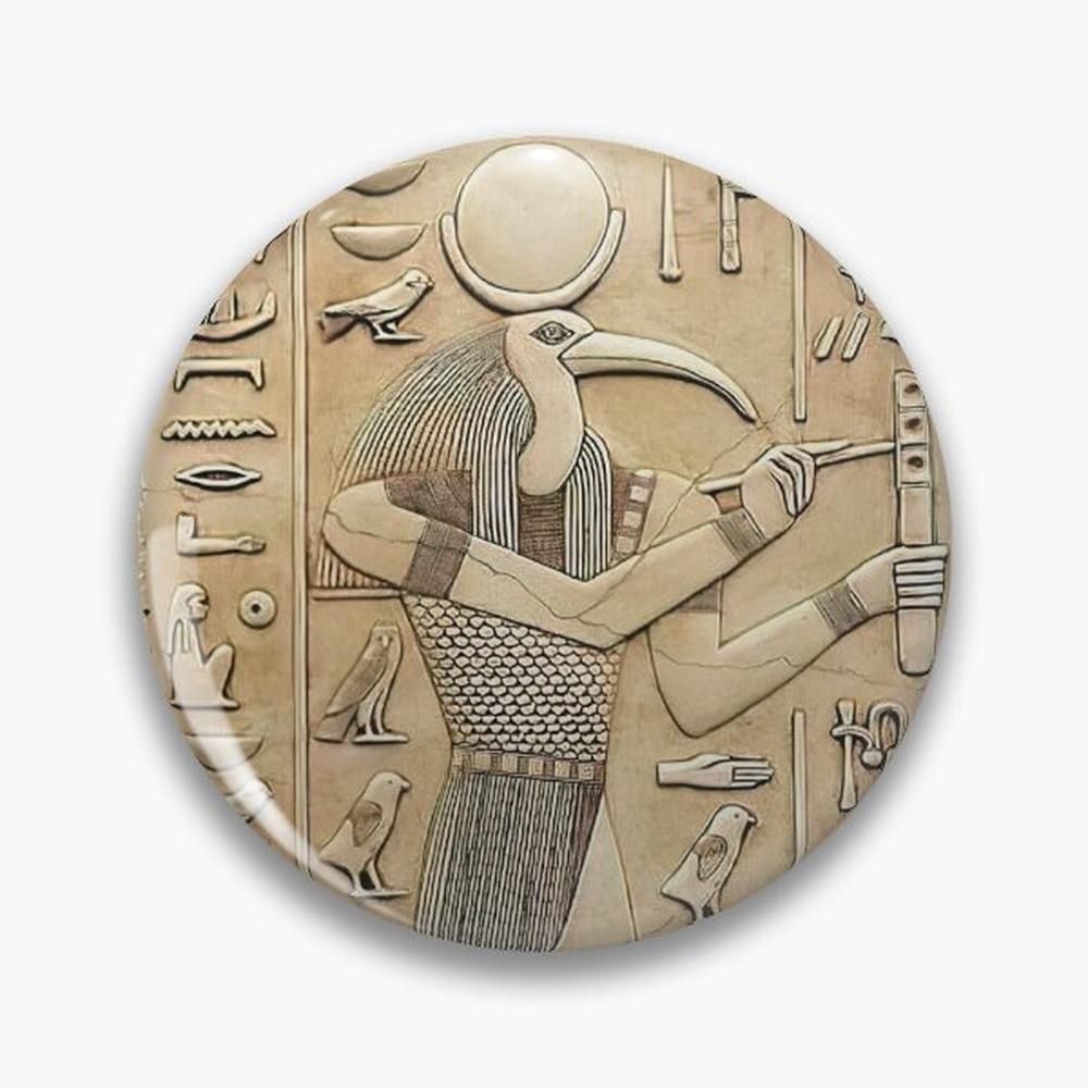 Embroidery Icon - Antigo deus egípcio thoth pino botões
