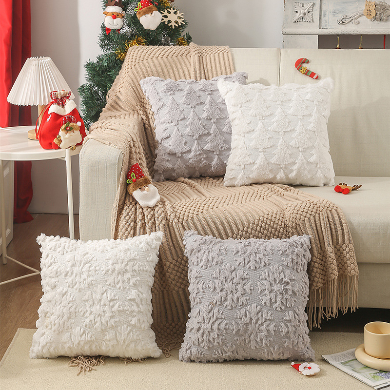 Embroidery Xmas Decorations - 45x45cm natal floco de neve bordado