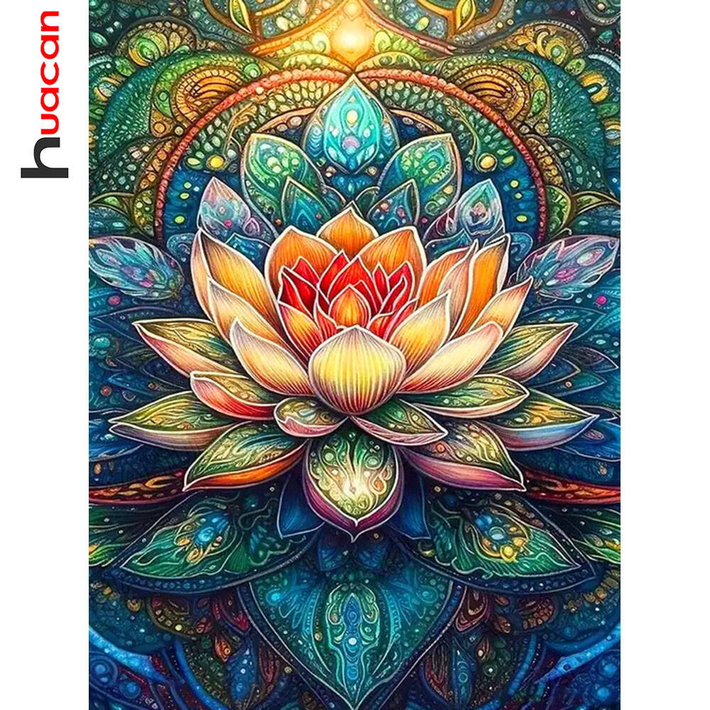 Embroidery Daisy - Huacan quadrado completo redondo dril pintura