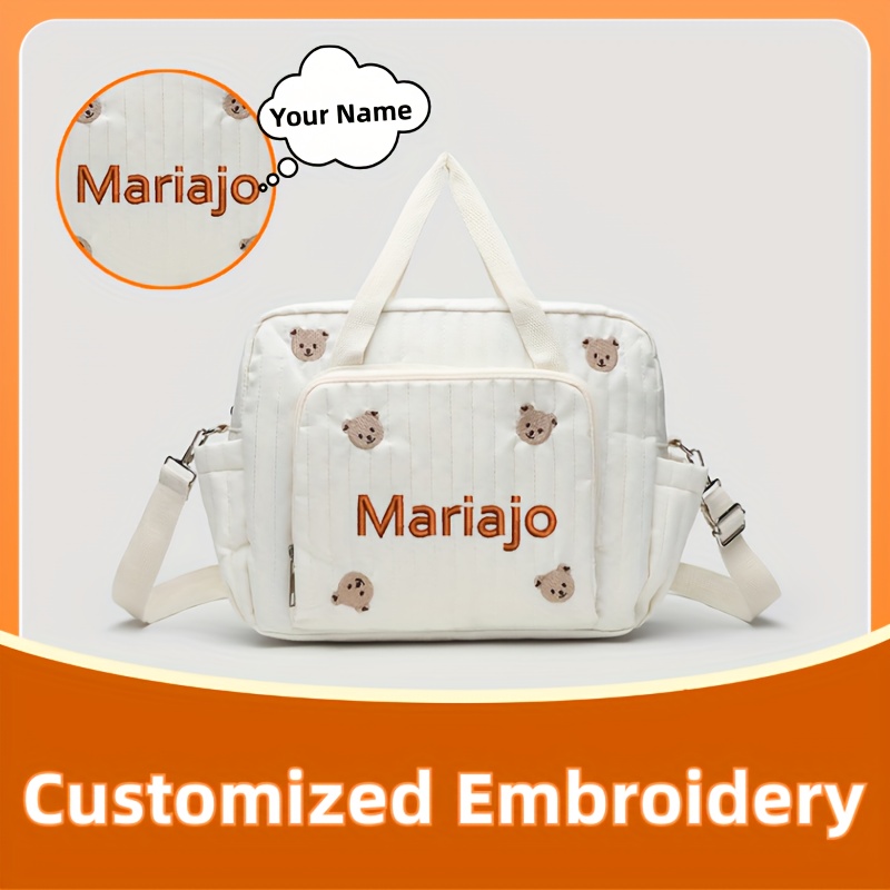 Embroidery Fonts - 1PC Bolsa de viagem com estampa