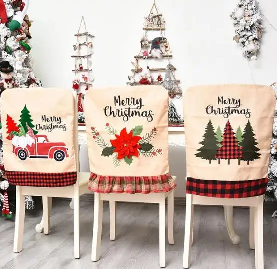 4/6/8 pçs capa de cadeira de n - Embroidery Xmas Decorations avaliação e preço