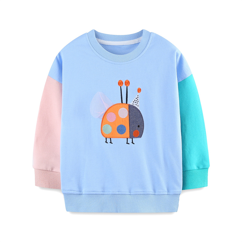 Meninas Joaninha Camisolas Bor - Embroidery Lady Bug avaliação e preço