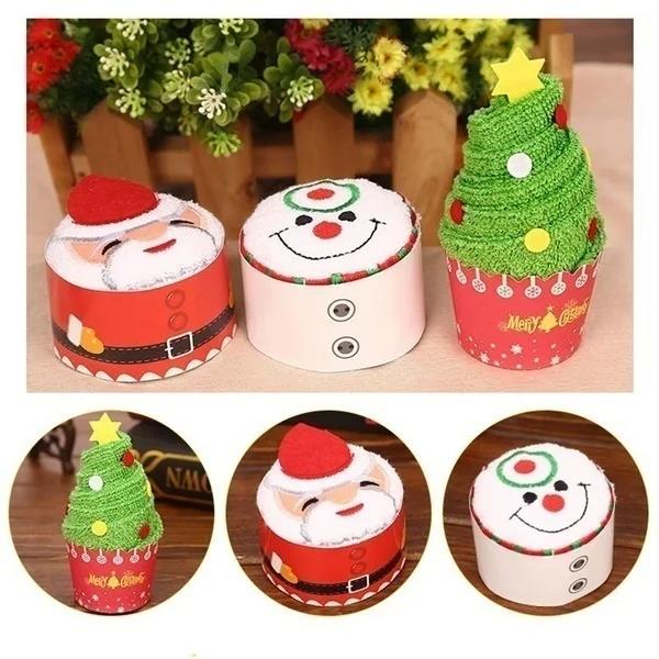 Toalhas de natal 30*30cm bonit - Embroidery Xmas Decorations avaliação e preço