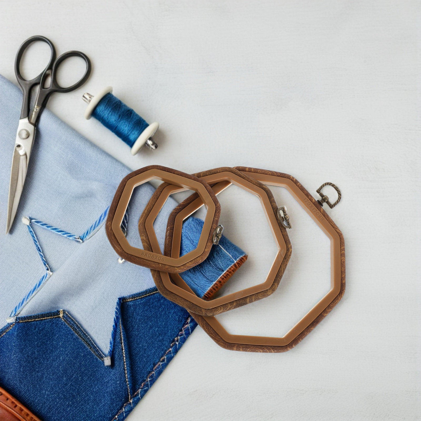 Conjunto de 6 Peças de Bastido - Embroidery Hoop avaliação e preço