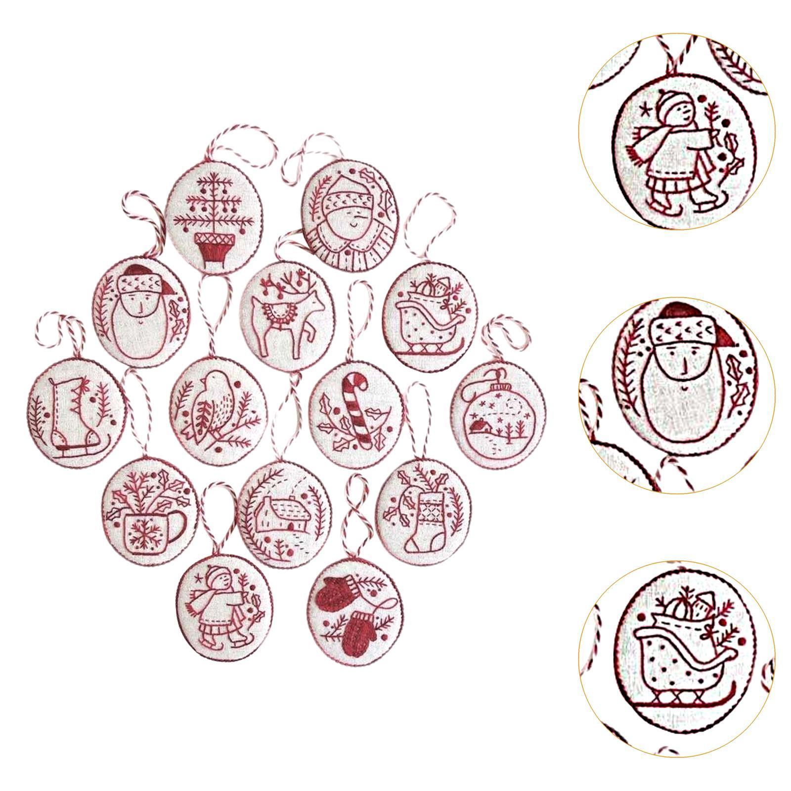 Kit de Enfeites de Natal Borda - Embroidery Xmas Ornaments avaliação e preço