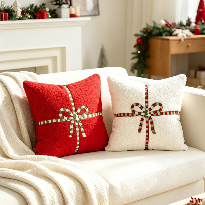 Capa de Almofada de Natal em T - Embroidery Xmas Decorations avaliação e preço