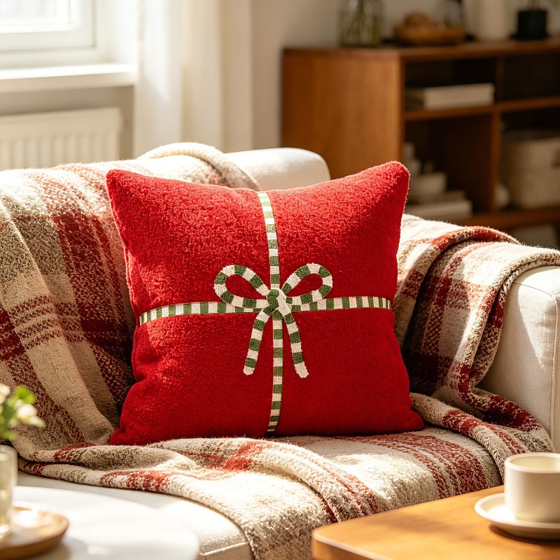 Capa de Almofada de Natal em T - Embroidery Xmas Decorations avaliação e preço