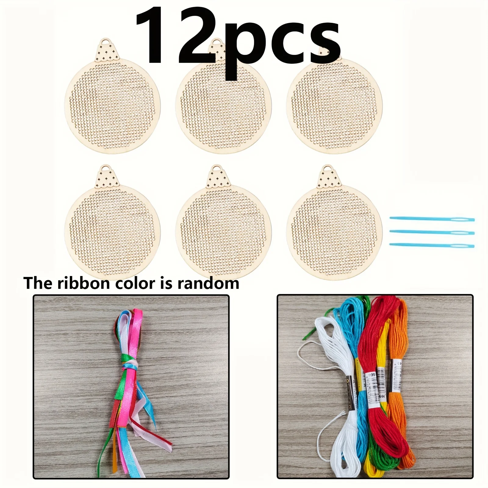 12 Peças de Pingentes de Madei - Embroidery Xmas Decorations avaliação e preço