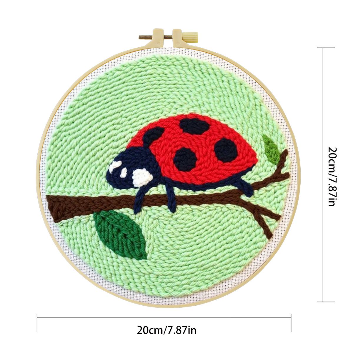 Kit de Bordado Punch Needle Jo - Embroidery Lady Bug avaliação e preço