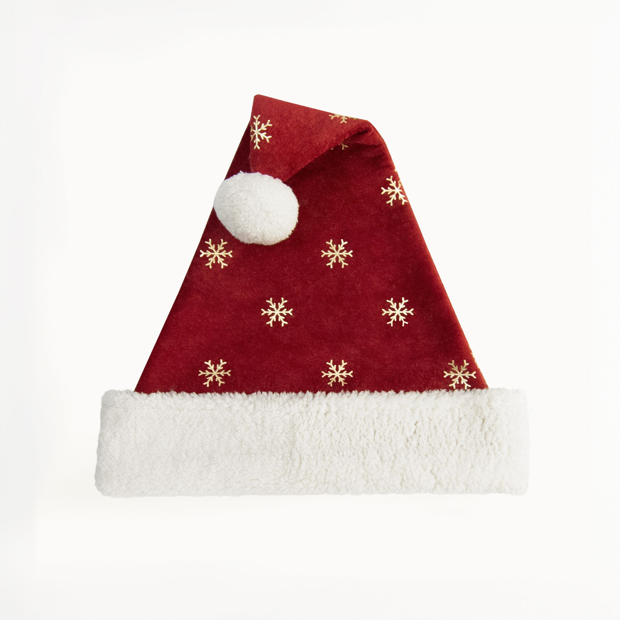 Chapéu de Natal em Veludo Borg - Embroidery Xmas Decorations avaliação e preço