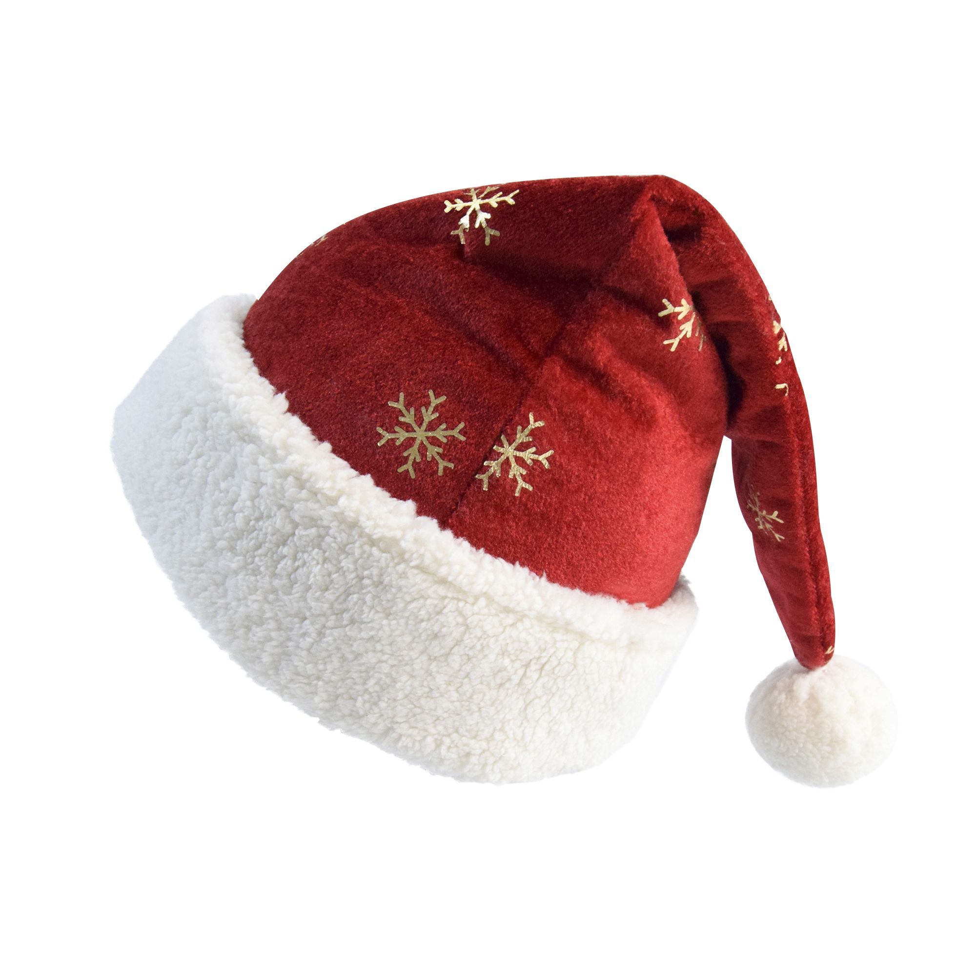 Chapéu de Natal em Veludo Borg - Embroidery Xmas Decorations avaliação e preço