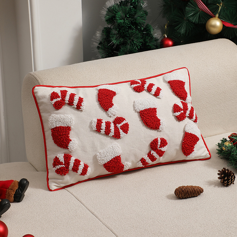 Capa de almofada vermelha de n - Embroidery Xmas Ornaments avaliação e preço