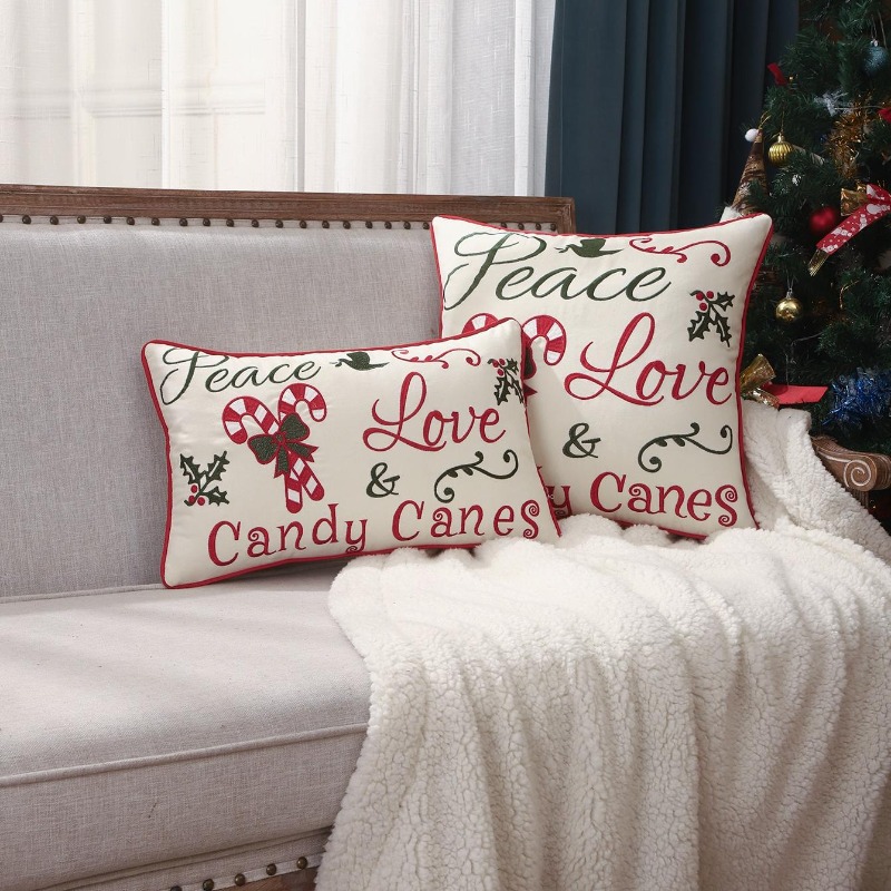 Capa de Almofada de Natal com  - Embroidery Xmas Decorations avaliação e preço