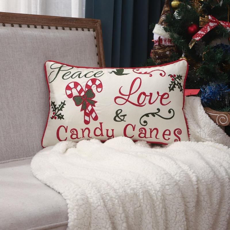 Capa de Almofada de Natal com  - Embroidery Xmas Decorations avaliação e preço
