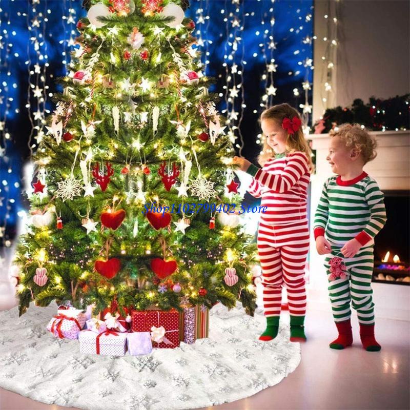547f Gornamento saia árvore pe - Embroidery Xmas Decorations avaliação e preço