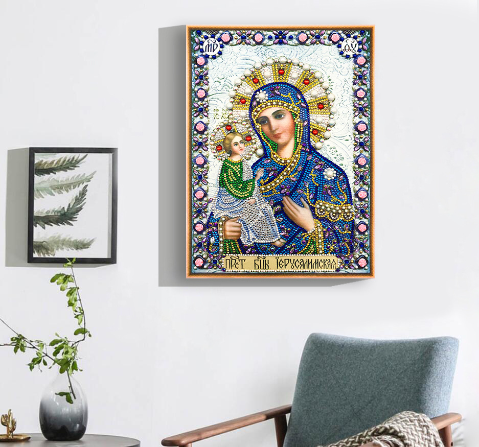 Novo 5d diy pintura diamante p - Embroidery Icon avaliação e preço