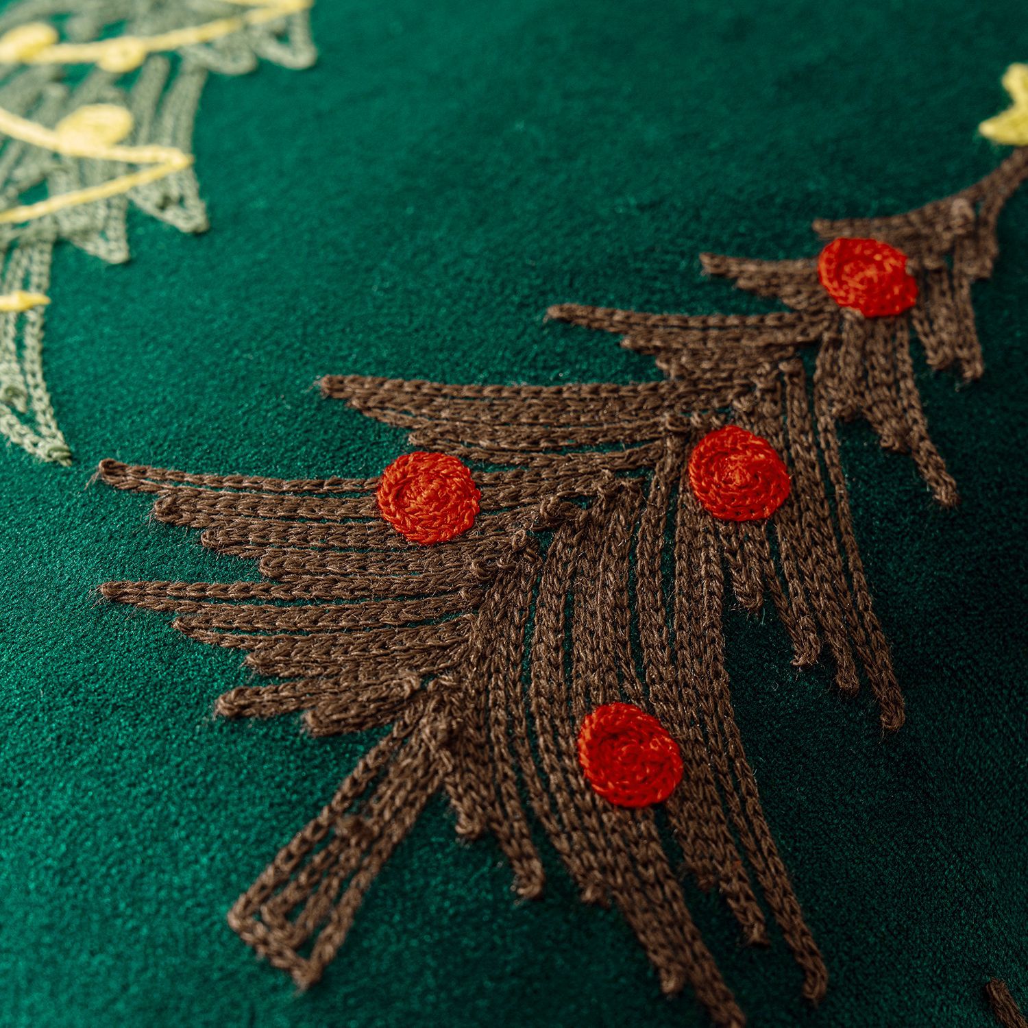 1pc bordado capa de almofada c - Embroidery Xmas Decorations avaliação e preço