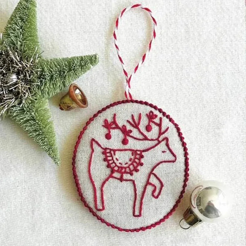 Kit de Bordado de Natal DIY, C - Embroidery Xmas Ornaments avaliação e preço