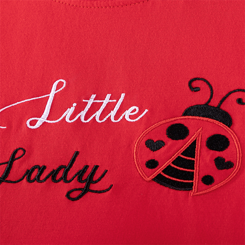 Vestidos de manga curta para m - Embroidery Lady Bug avaliação e preço