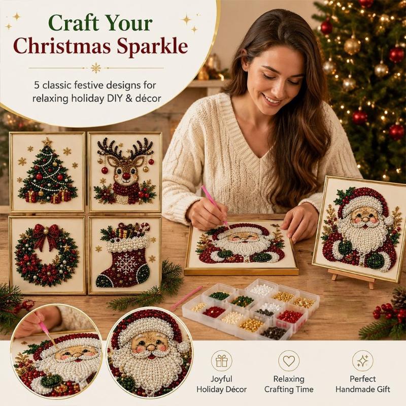 Kit de Bordado com Pérolas DIY - Embroidery Xmas Ornaments avaliação e preço