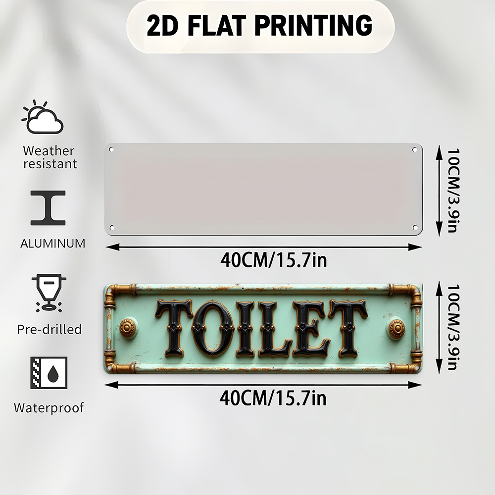 Placa de vaso sanitário 2D pla - Embroidery Water avaliação e preço