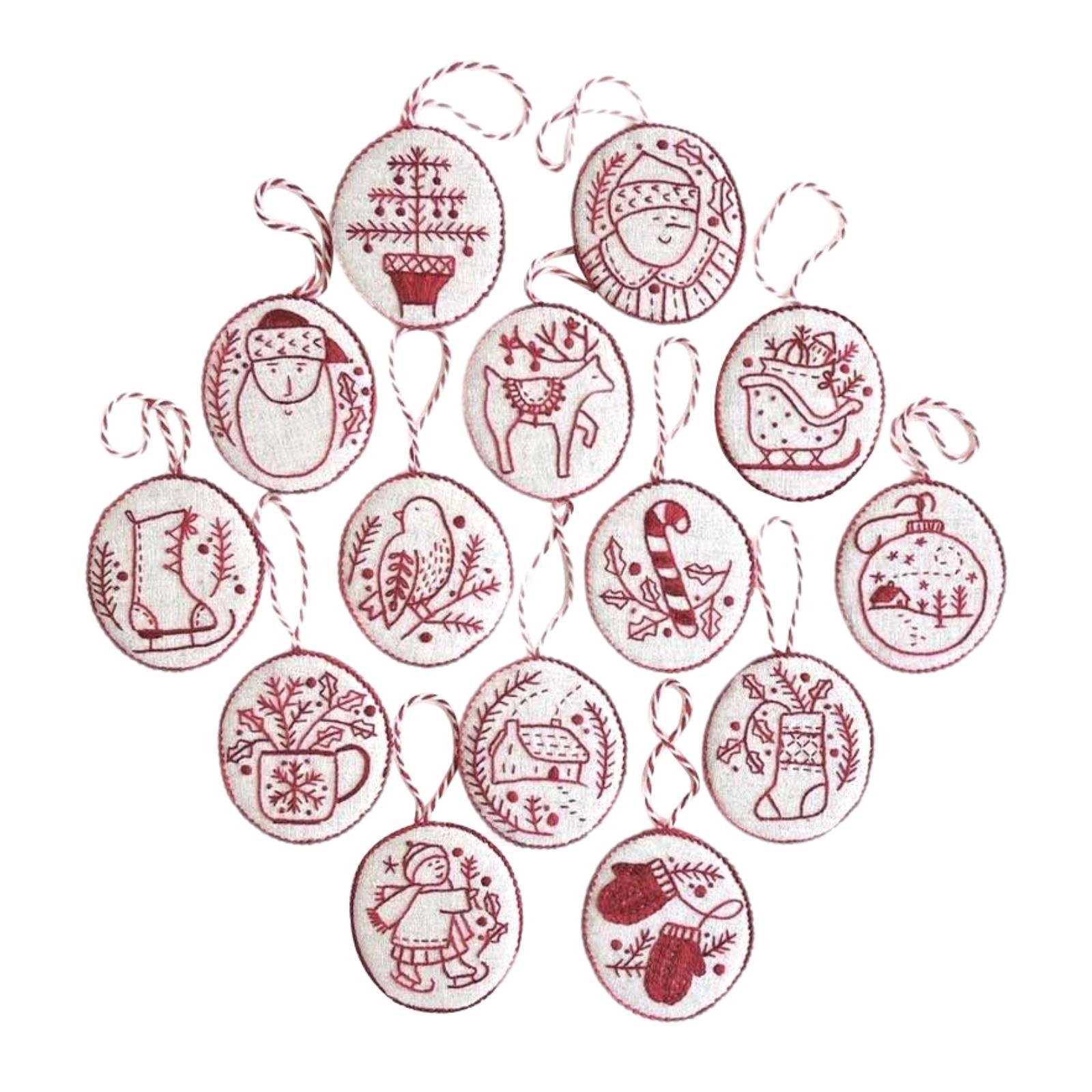 Kit de Enfeites de Natal Borda - Embroidery Xmas Ornaments avaliação e preço