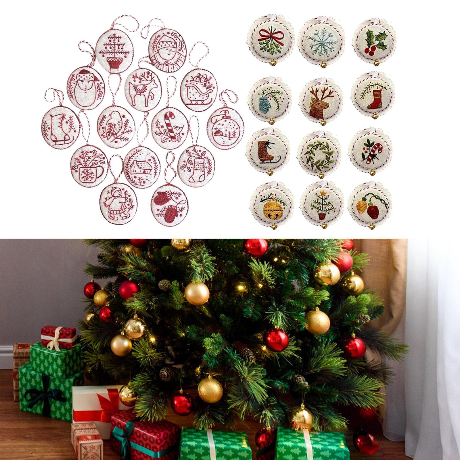 Kit de Enfeites de Natal Borda - Embroidery Xmas Ornaments avaliação e preço