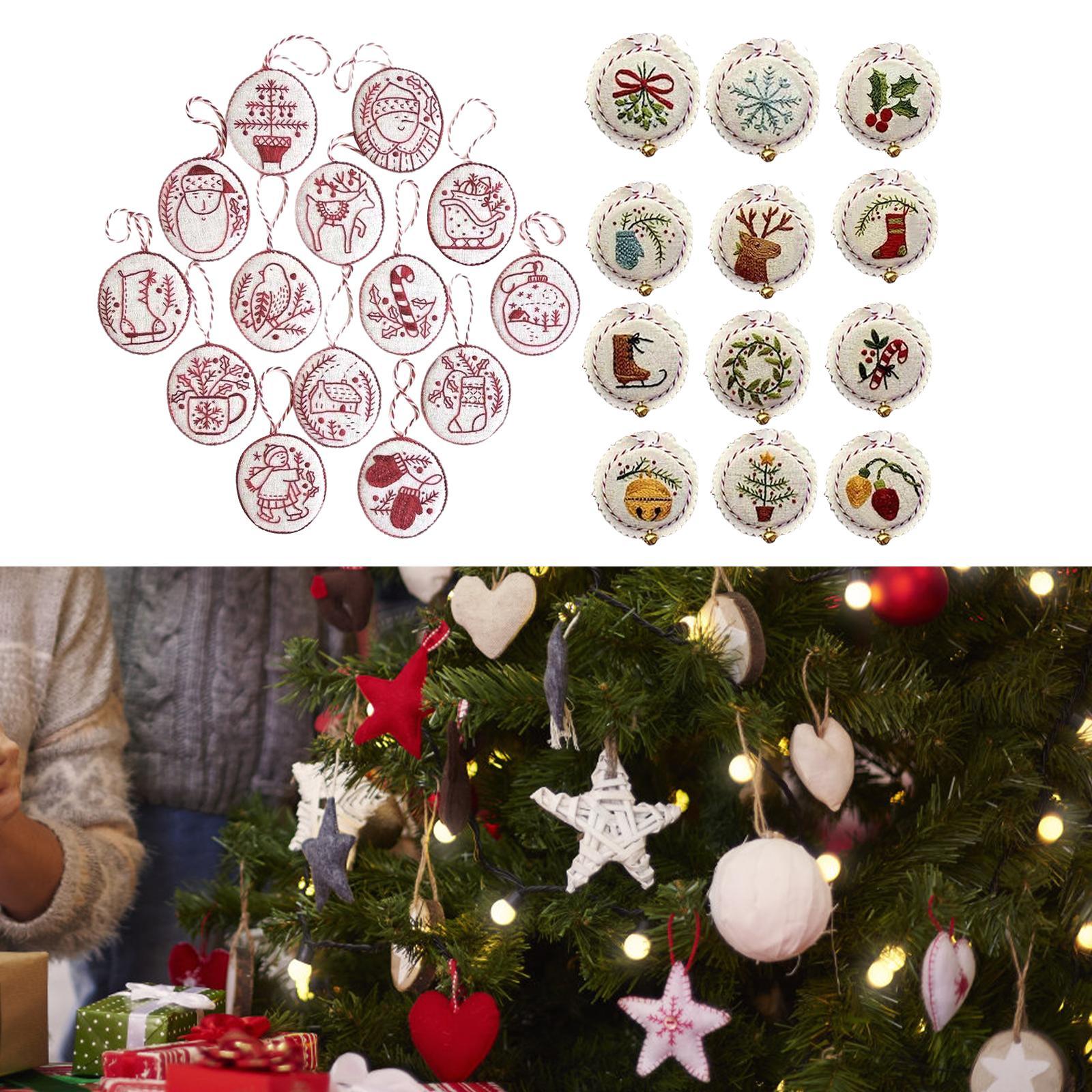 Kit de Enfeites de Natal Borda - Embroidery Xmas Ornaments avaliação e preço